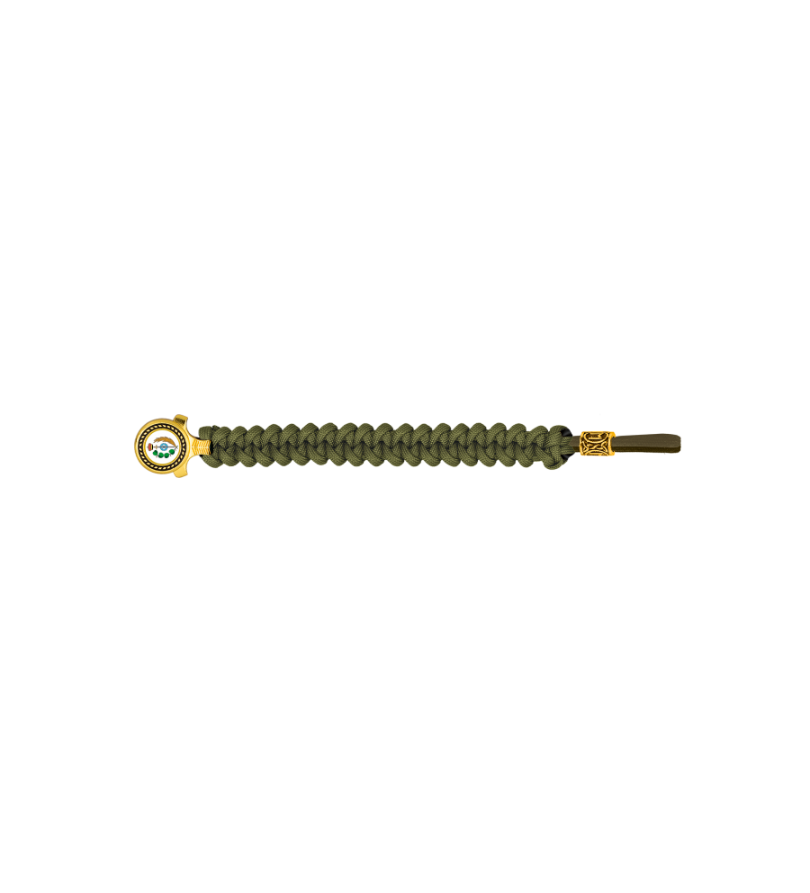 pulsera paracord Barbaric oro / verde. p