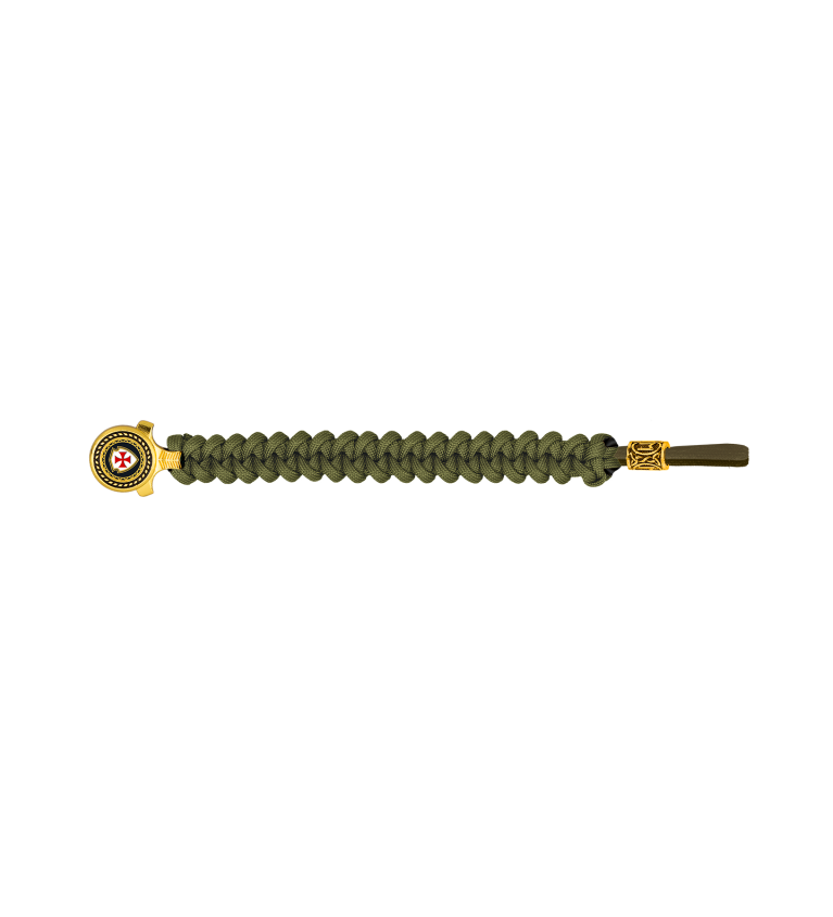 pulsera paracord Barbaric oro / verde. p