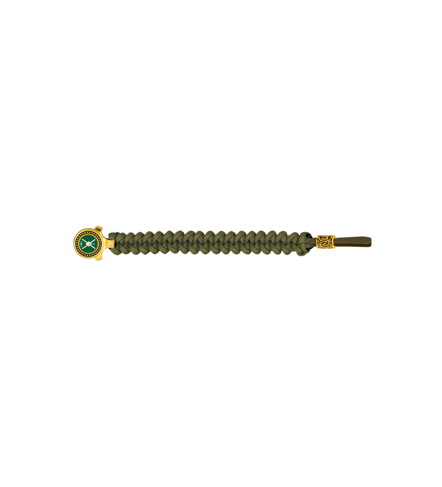 pulsera paracord Barbaric oro / verde. p