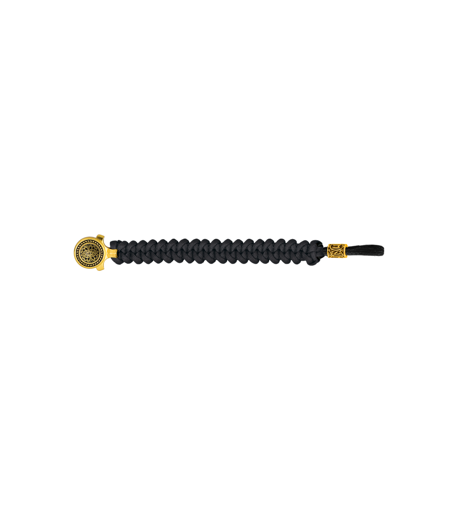 pulsera paracord Barbaric oro / negro.