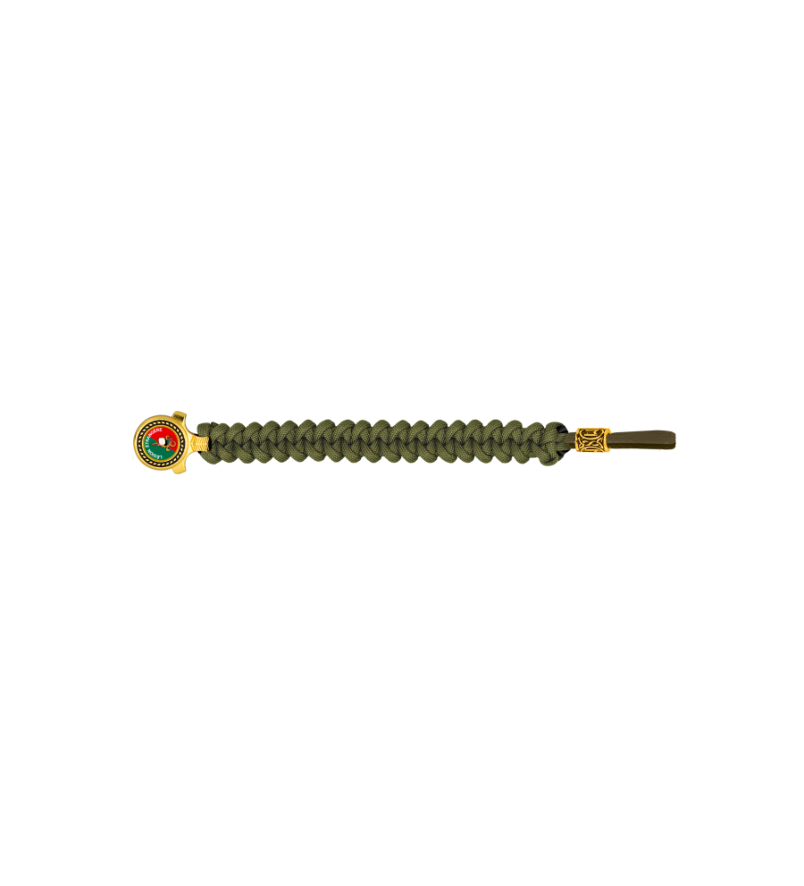 pulsera paracord Barbaric oro / verde. p