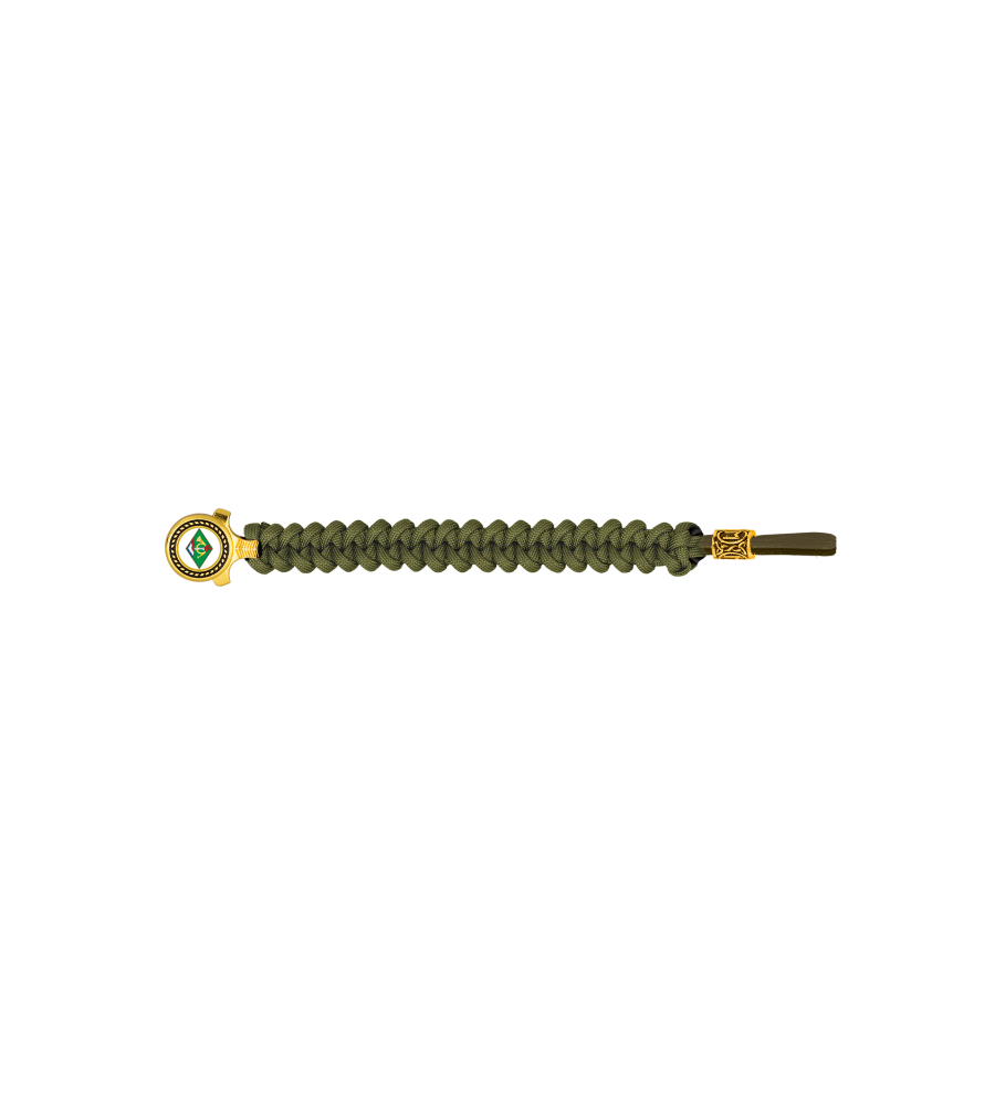 pulsera paracord Barbaric oro / verde. p