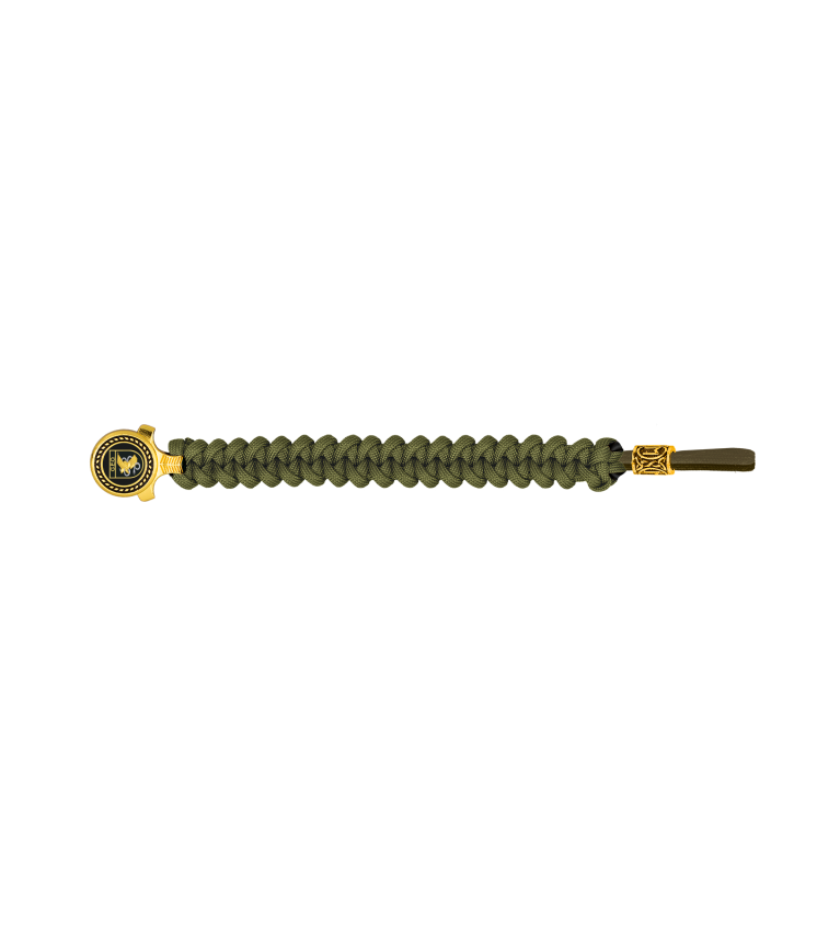pulsera paracord Barbaric oro / verde. p
