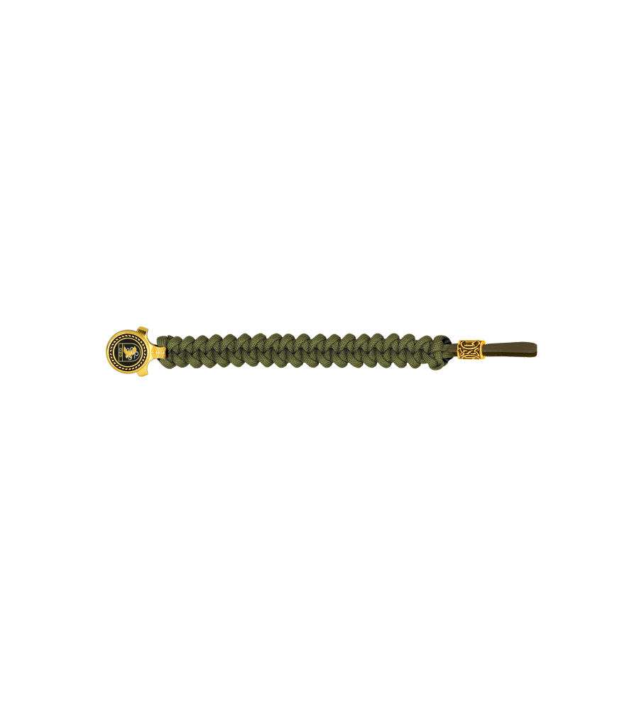 pulsera paracord Barbaric oro / verde. p
