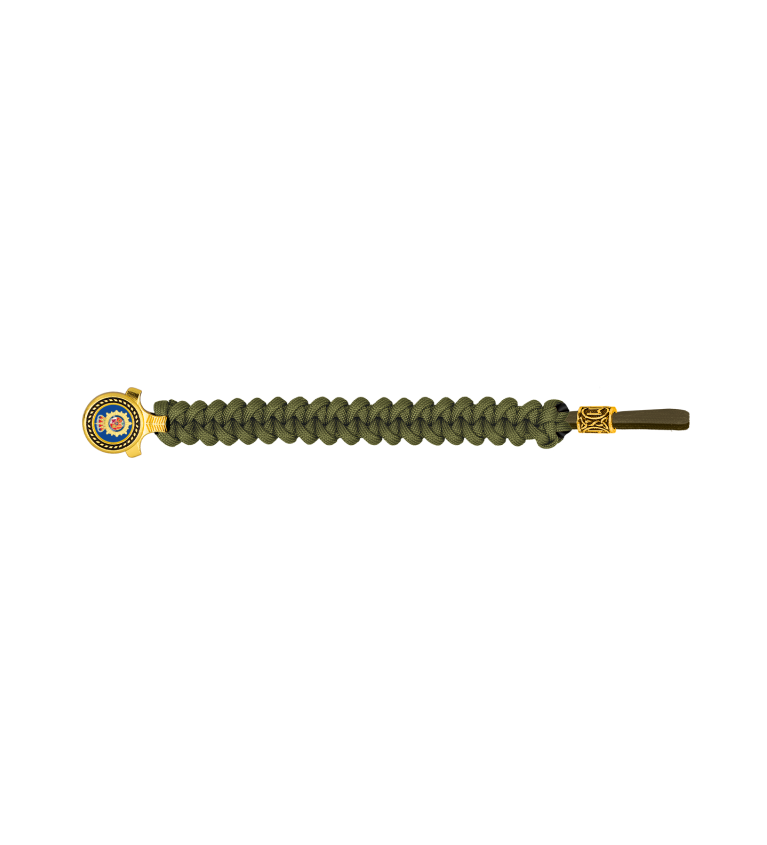 pulsera paracord Barbaric oro / verde. p