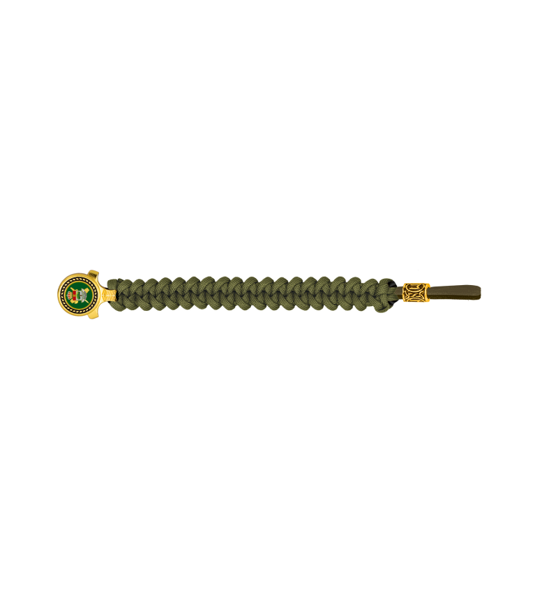 pulsera paracord Barbaric oro / verde. p