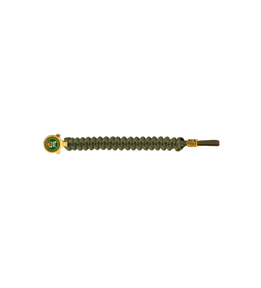 pulsera paracord Barbaric oro / verde. p