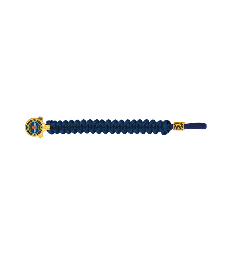 pulsera paracord Barbaric oro / azul. pa
