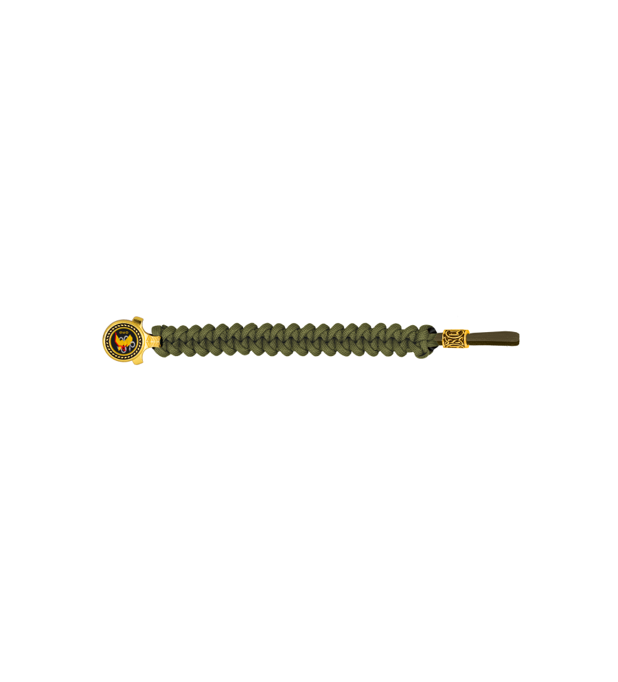 pulsera paracord Barbaric oro / verde. p
