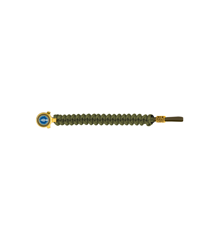 pulsera paracord Barbaric oro / verde. p