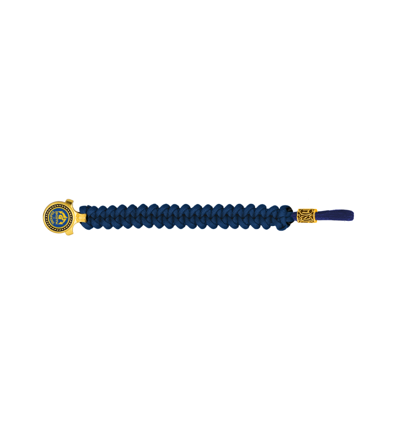 pulsera paracord Barbaric oro / azul. pa