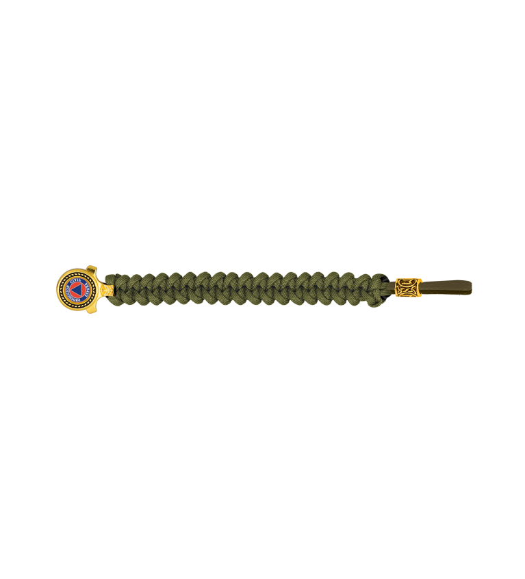 pulsera paracord Barbaric oro / verde. p
