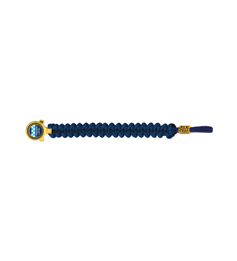pulsera paracord Barbaric oro / azul. pa