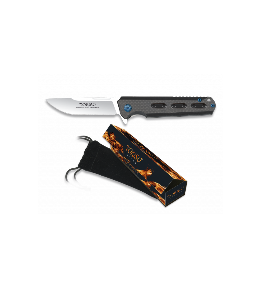 Navaja TOKISU h: 8.5 cm  Fibra carbono