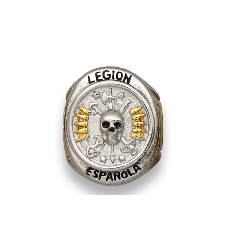 anillo Legión Españolal acero Talla: 23