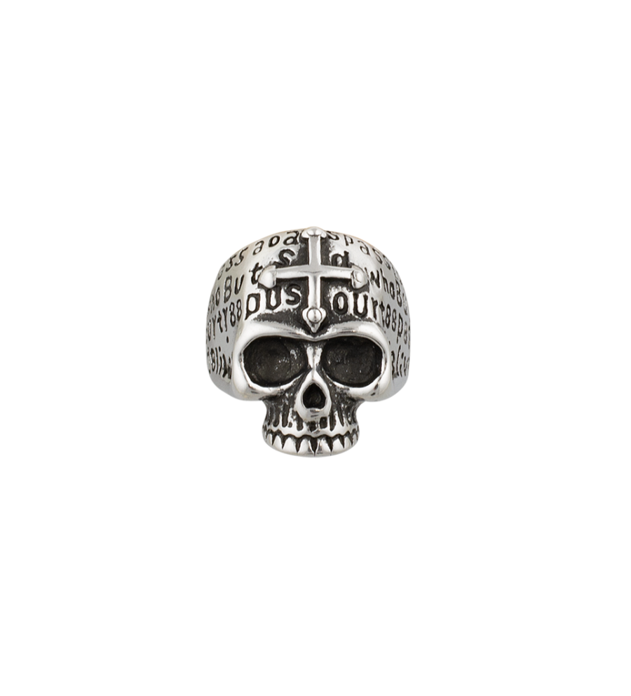 Anillo calavera-cruz  Talla: 24  ø