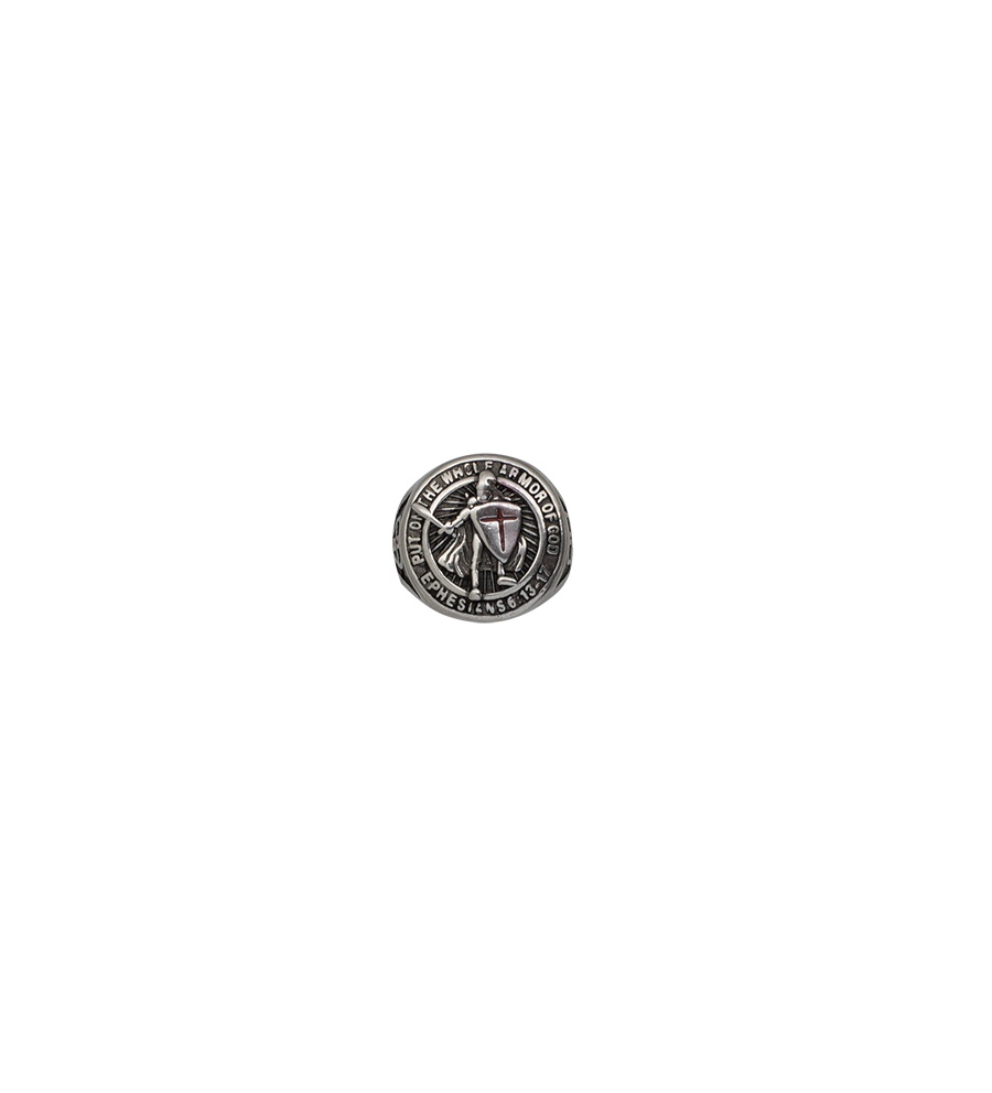 Anillo templario acero Talla: 22 ø