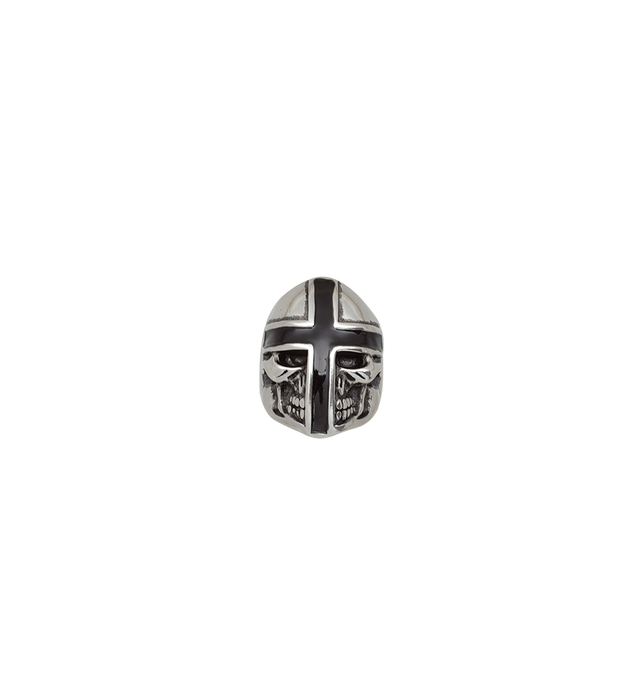 Anillo Calavera cruz acero Talla: 22  ø