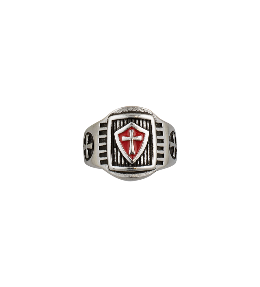 Anillo Templarios escudo. Talla: 24  ø