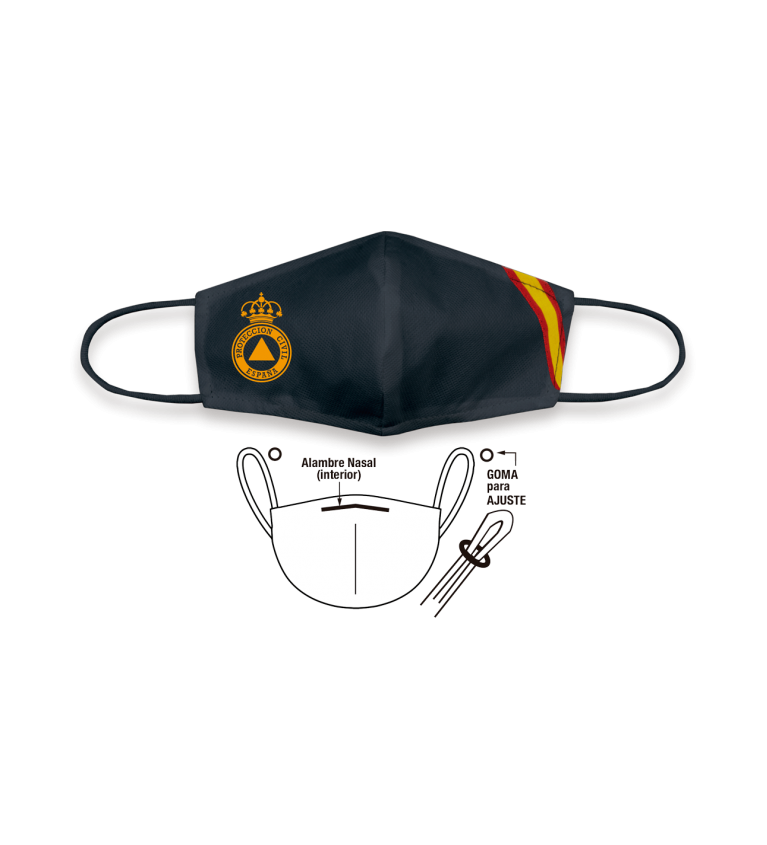 PortaMascarilla TNT Proteccion Civil.