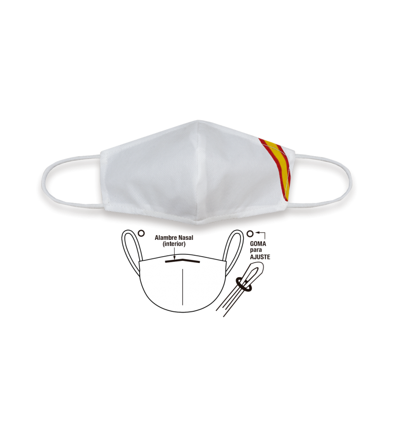 Cubre-mascarilla TNT Band España blanca.