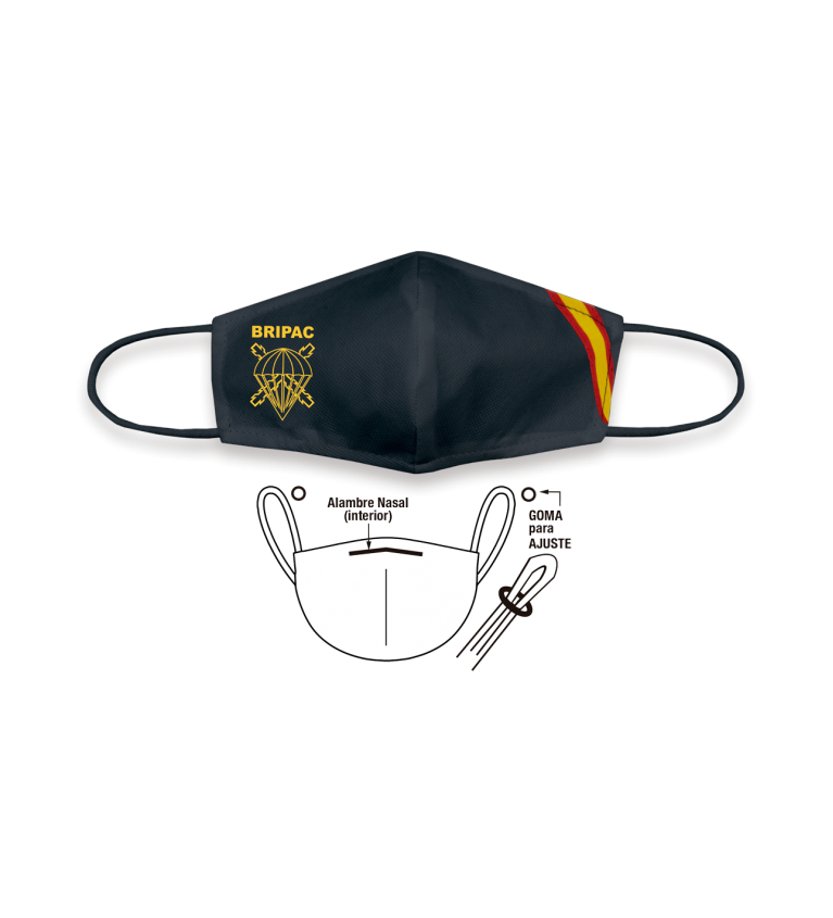 Cubre-Mascarilla  TNT Bripac negra.