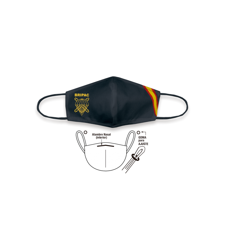 Cubre-Mascarilla  TNT Bripac negra.