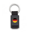 Llavero rectangulo negro + cinta negra