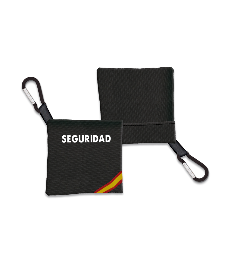 Portamascarilla Seguridad  Negro Bandera