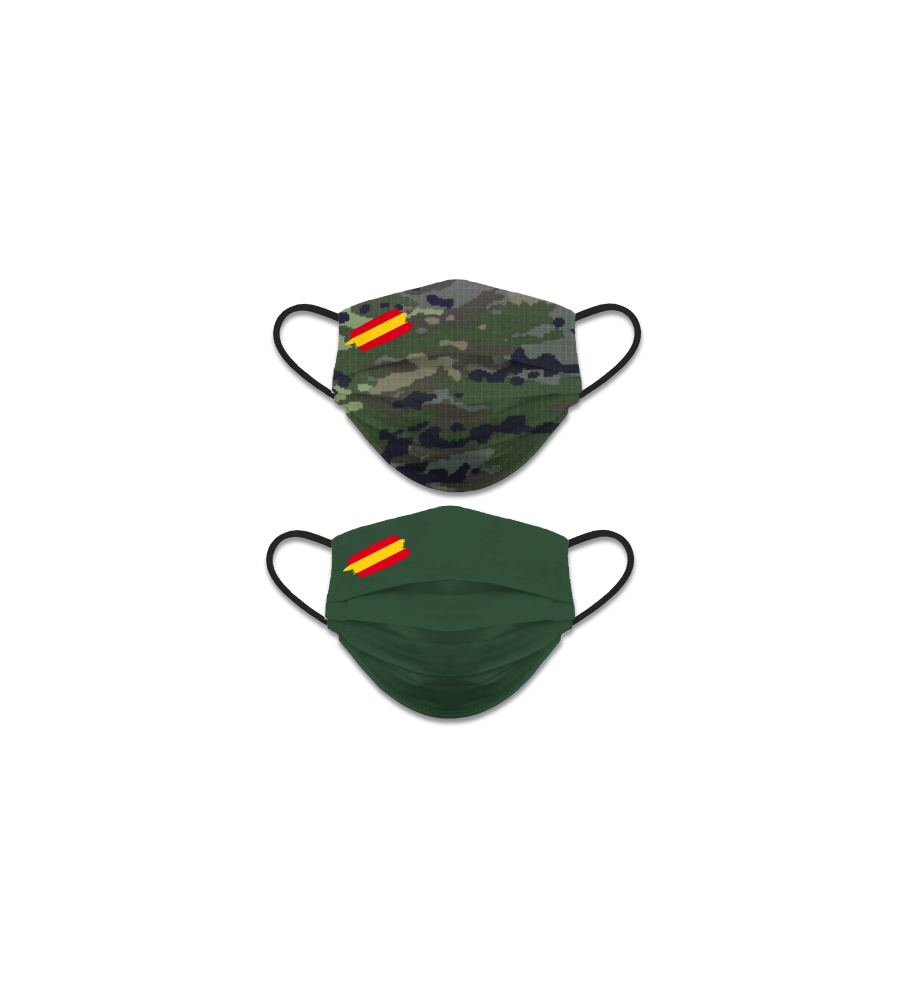 CubreMascarilla reversible camuf - verde
