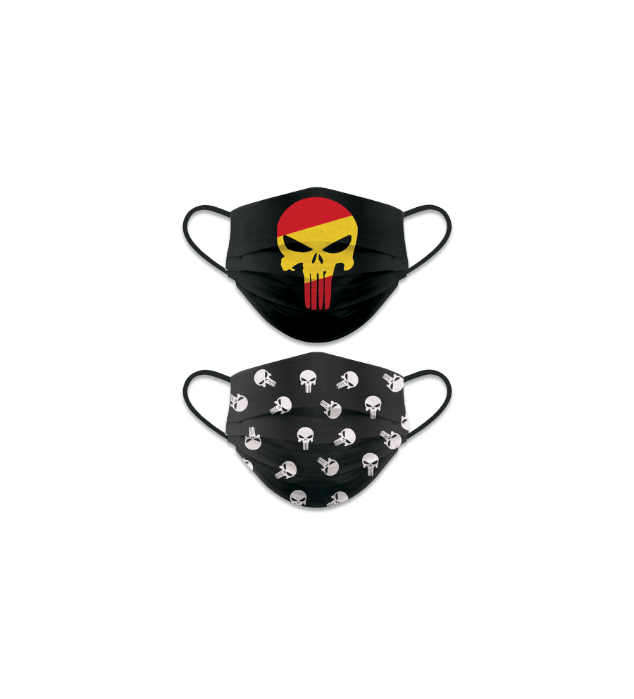 CubreMascarilla reversible Calavera