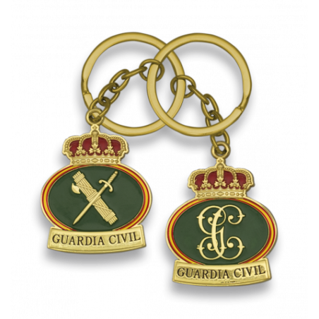 llavero oro Guardia Civil a dos caras
