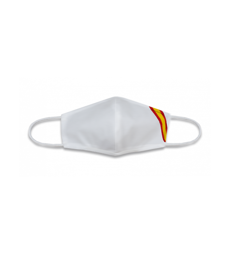 Cubre-Mascarilla Blanca Bandera. Mediano