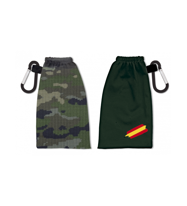 Portamascarillas reversible camo-verde