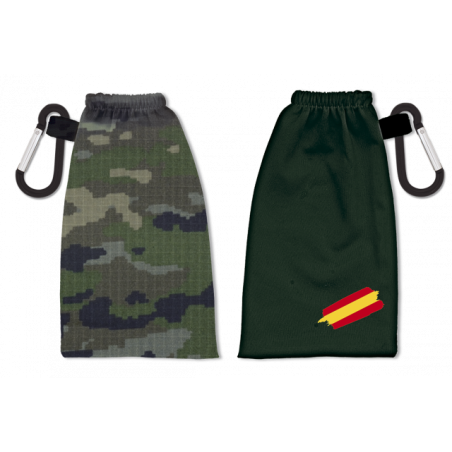 Portamascarillas reversible camo-verde