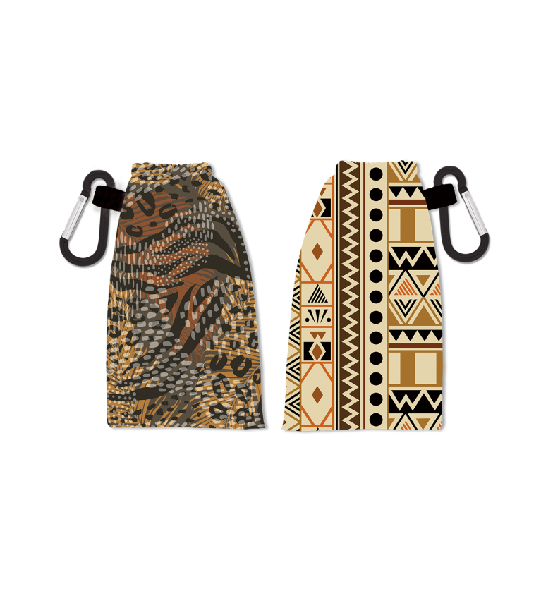 Portamascarilla Reversible Marron