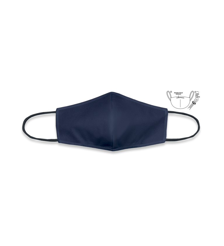 Mascarilla Lisa Azul G