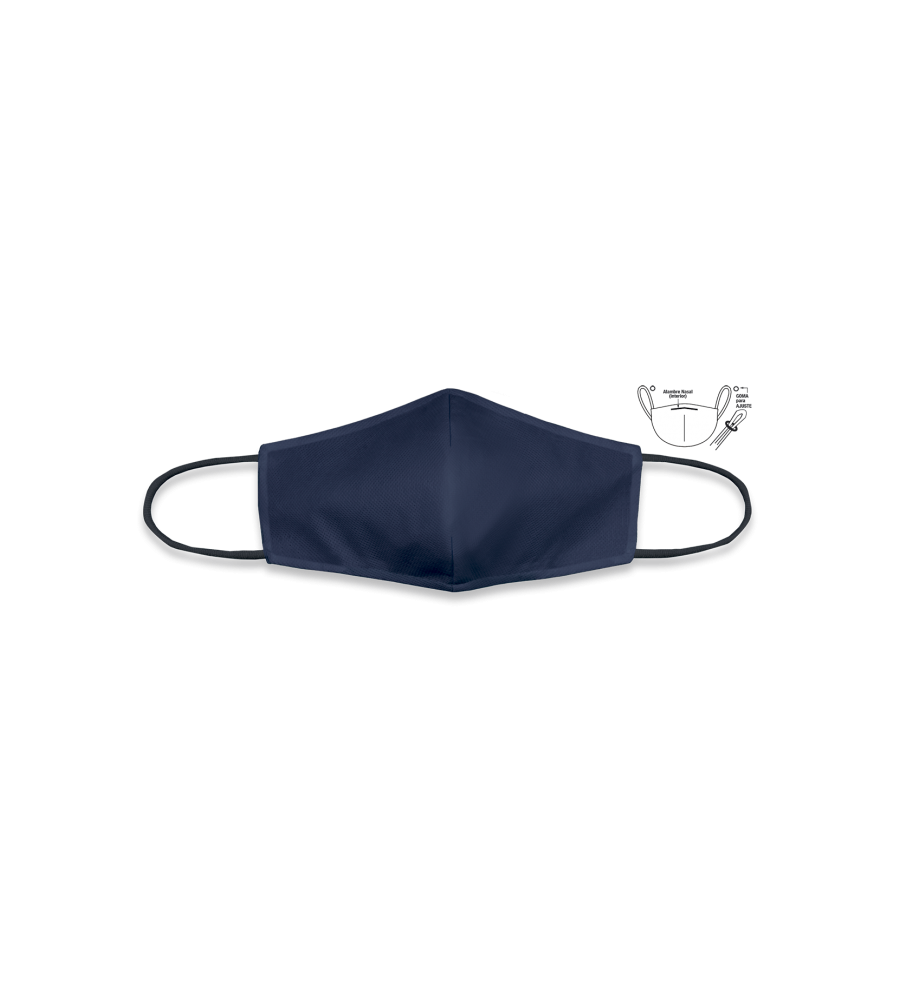 Mascarilla Lisa Azul G
