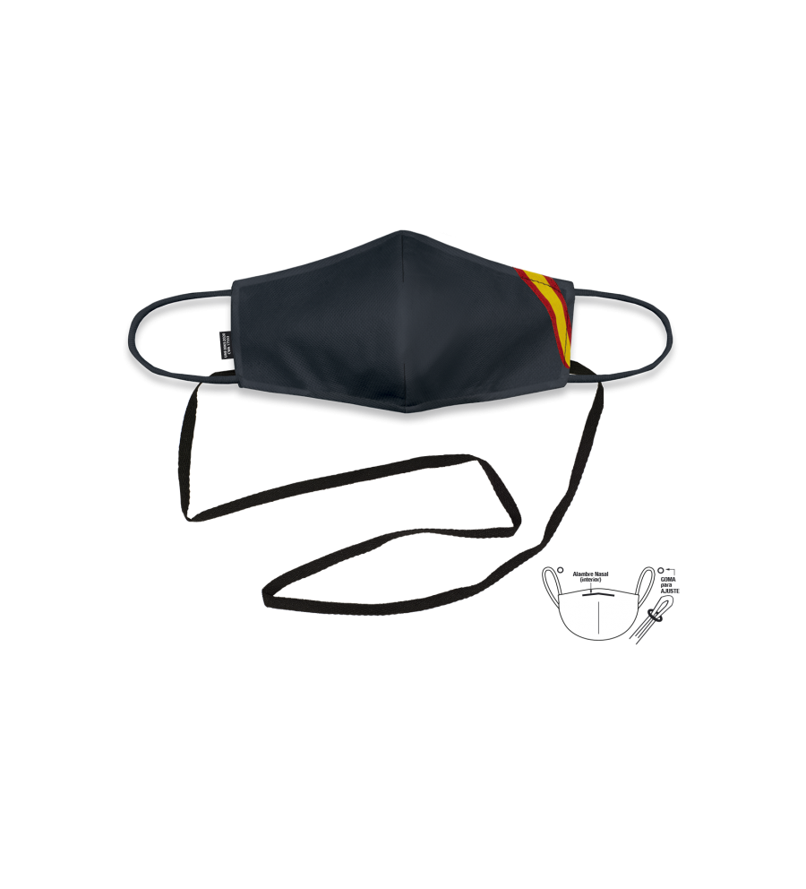 Mascarilla Bandera Negra con Cordon M