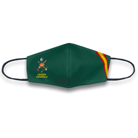 Mascarilla VERDE BANDERA. LEGION ESPAÑOL