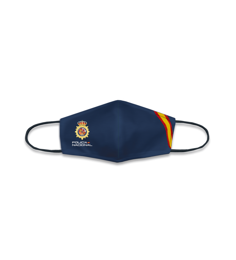 Mascarilla AZUL BANDERA. POLICIA NACIONL