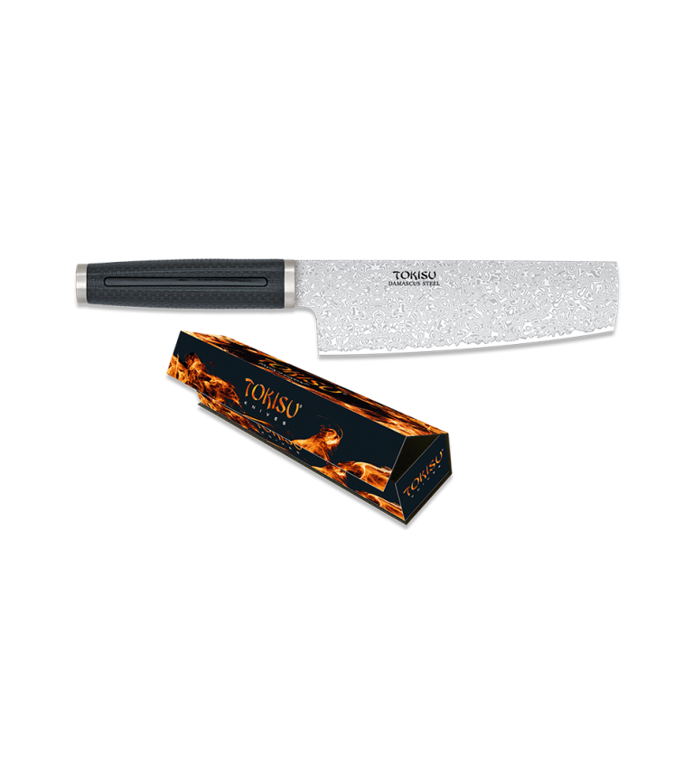 cuchillo NAKIRI TOKISU hoja Damasco,18 c