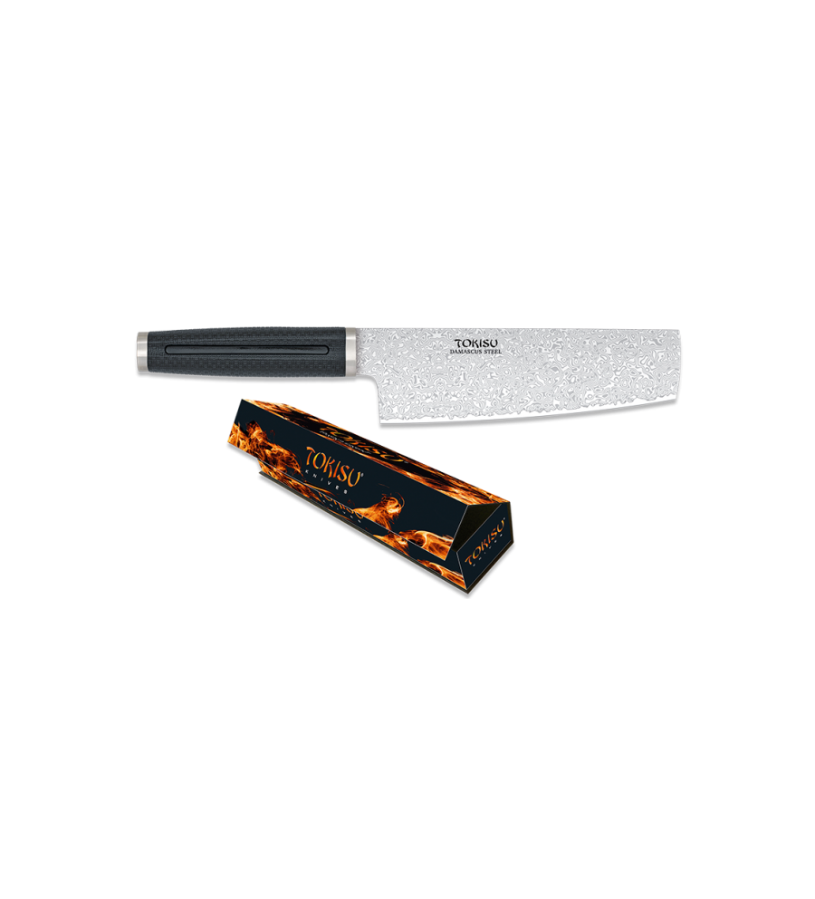 cuchillo NAKIRI TOKISU hoja Damasco,18 c