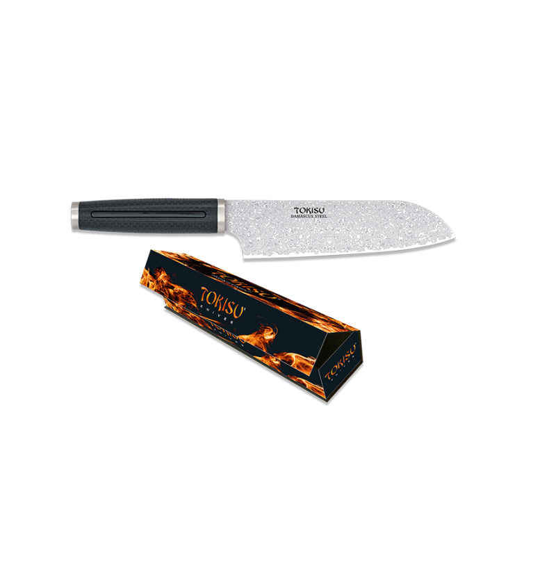 Cuchillo SANTOKU TOKISU  hoja Damasco, 1