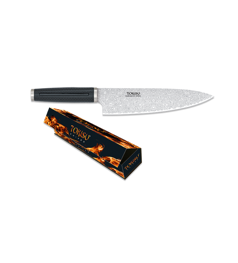 Cuchillo TOKISU hoja Damasco 21.5 cm