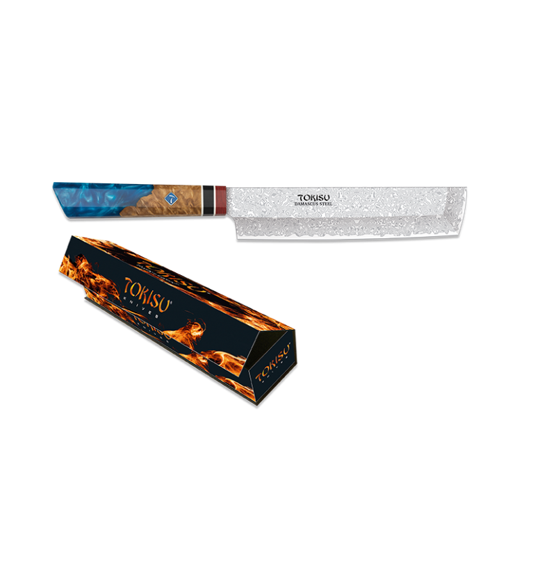 Cuchillo NAKIRI TOKISU hoja Damasco, 18