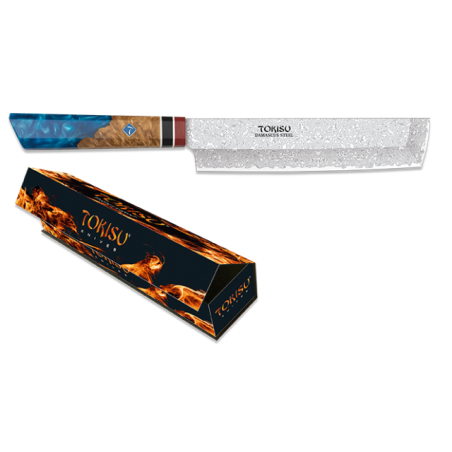 Cuchillo NAKIRI TOKISU hoja Damasco, 18