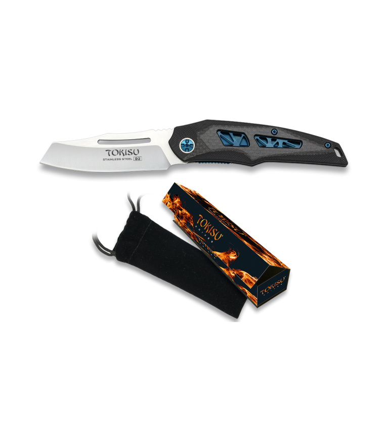 navaja Tokisu. acero D2. Rodamientos CNC