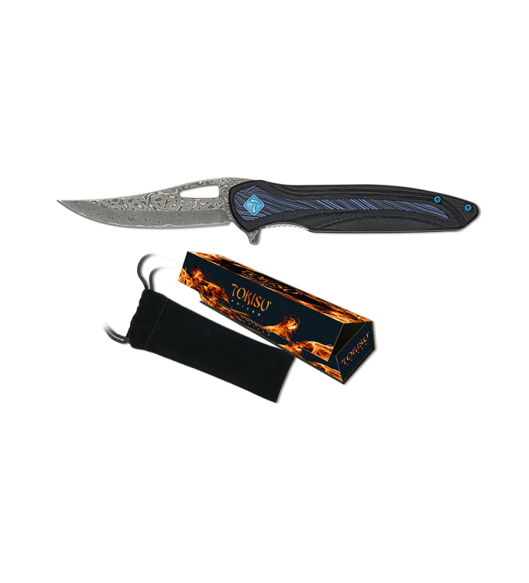 Navaja TOKISU -G.10 DAMASCO. CNC. Inserc
