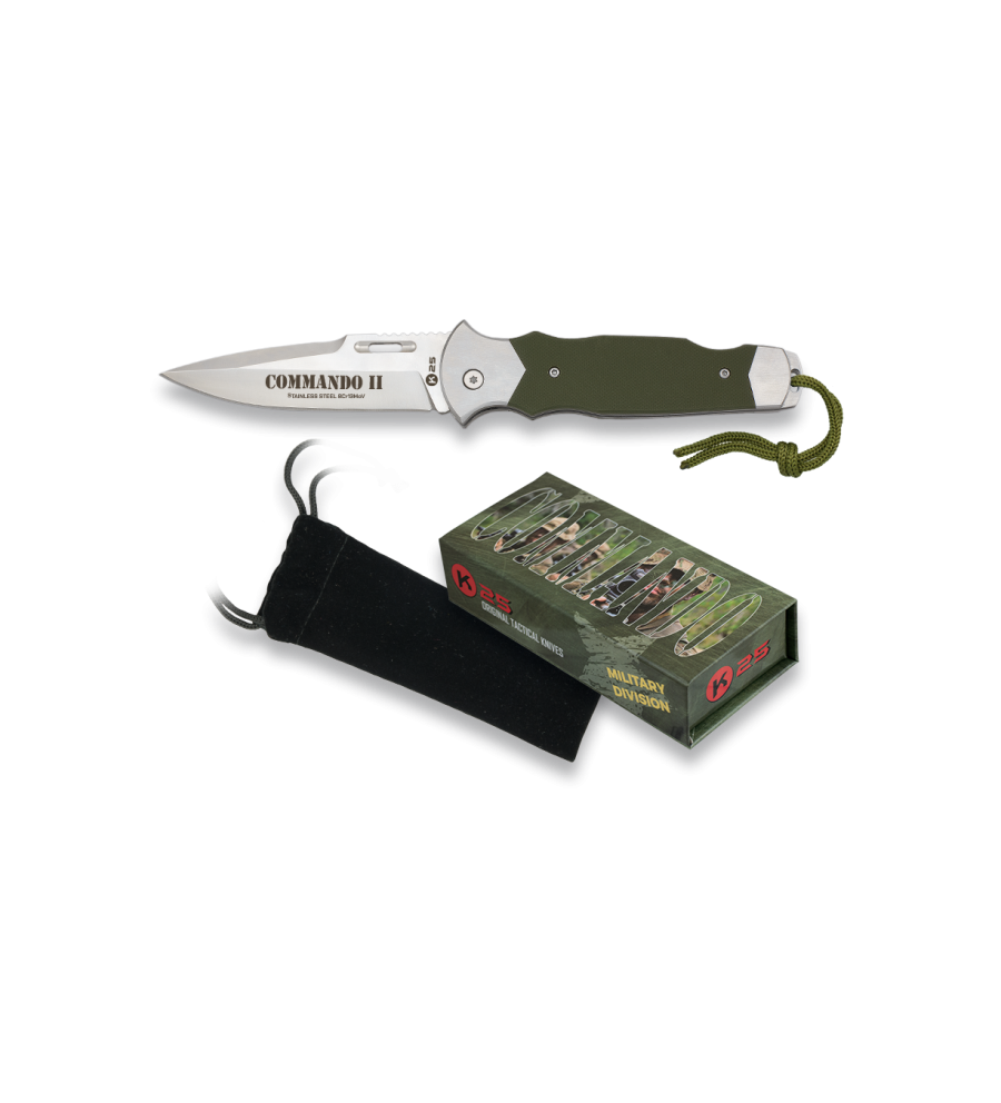 Navaja K25 COMMANDO II. CNC hoja: 9.5 cm